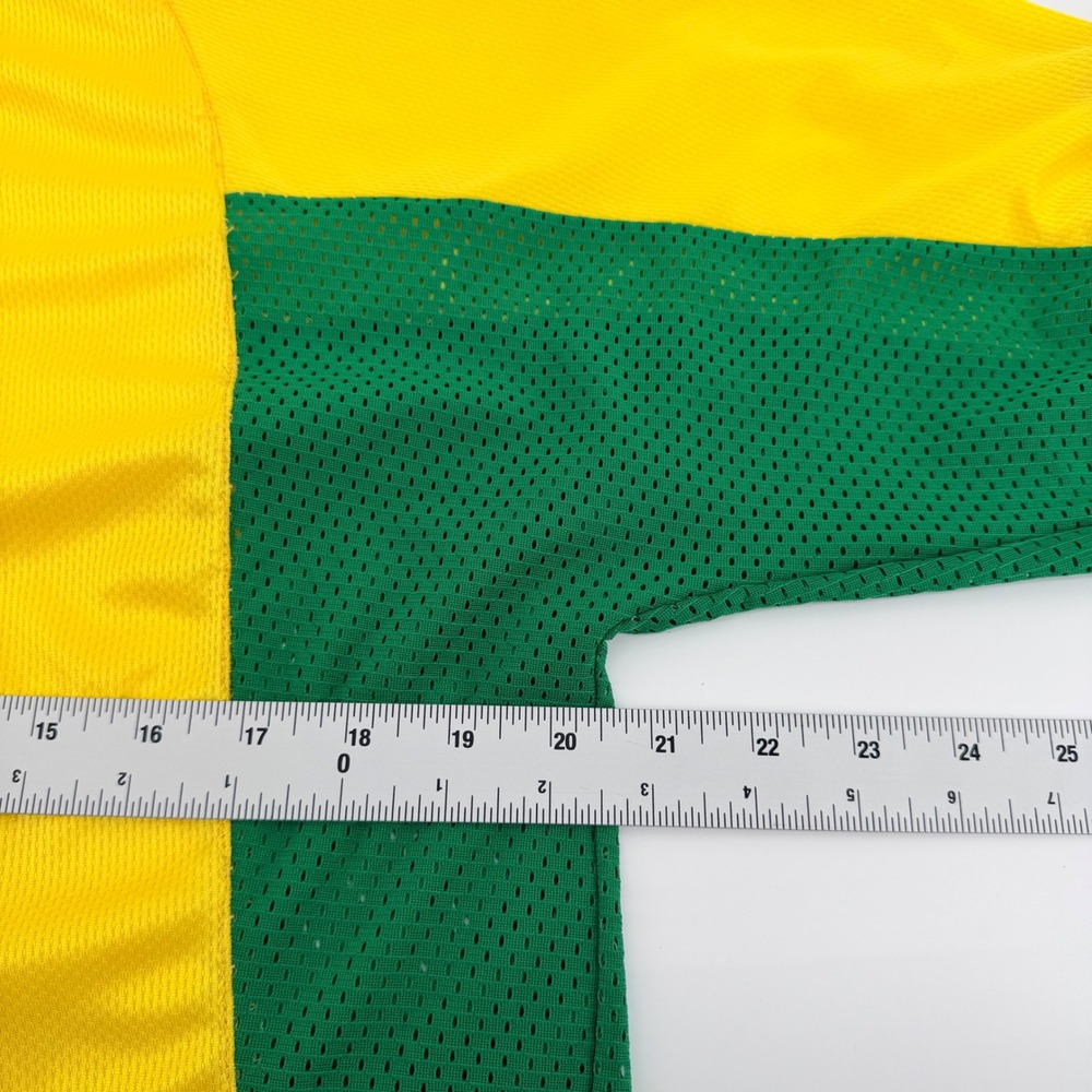 Vintage Nike Brazil CBF Soccer Jersey Mesh Panel Athletic Shirt S Yellow Green - Picture 4 of 8